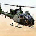 A Royal Marine Gazelle helicopter