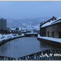 小樽運河的雪景