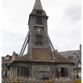翁弗勒的百年木造教堂前鐘塔4