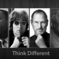Martin Luther King, John Lennon, Steve Jobs and Albert Einstein