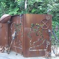 水湳洞社區內的鐵雕作品