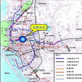  鐵改局高雄鐵路地下化舊計畫圖中，可以看到當時的藍線
