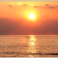 鱗山鼻漁港夕陽