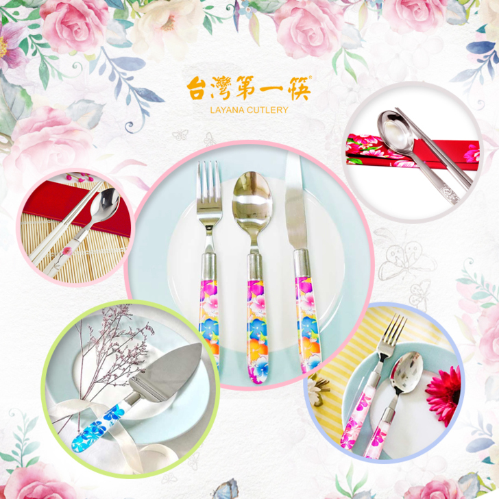 花系列環保餐具組,客製化餐具