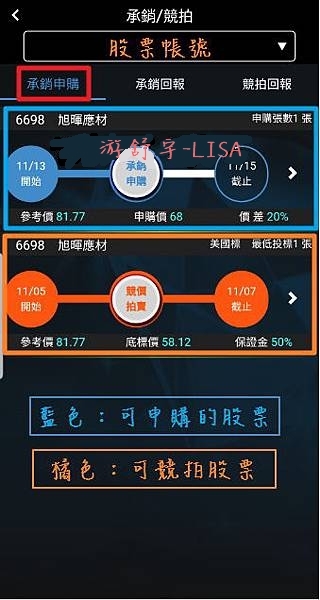 元大 投資先生 用手機軟體 股票申購 股票抽籤 競價拍賣 操作 游舒宇 Lisa Udn部落格