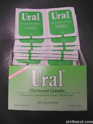 功效 ural 的 Ural 缓解尿道感染症状泡腾粉