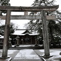 ↓明治10年、松平家為祭祀初代藩主松平直政而創建楽山神社，原本位於松江市街地東側。1899年（明治32年）移築於城山公園內南西端、並改名「松江神社」
