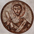 ↓聖盎博羅削 (Sant'Ambrogio) 的馬賽克鑲嵌像