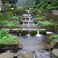 ↓站在「九芎橋」往大粗坑溪上游眺望，此處也就是百年前、金瓜石展開黃金歲月的入口