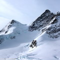 ↓由露天觀景台展望少女峰Jungfrau (4158m)
