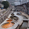 由太閤橋中央、往有馬川上游望去，橋下有一個親水公園。親水公園是毎年4月舉行桜祭的場所
