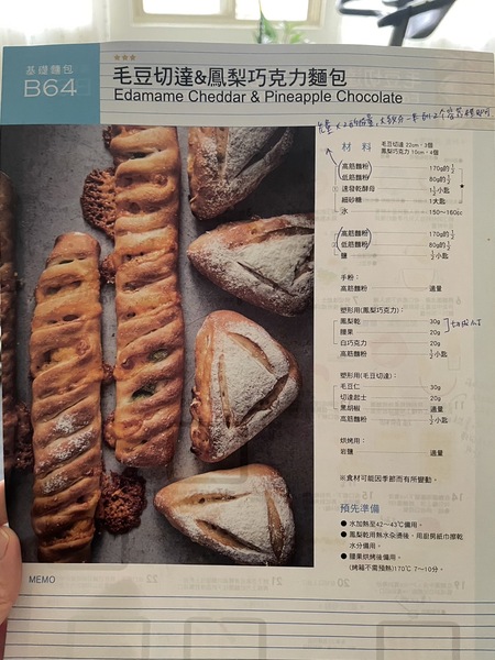 [烘焙] ABC Cooking麵包基礎課～毛豆巧達＆鳳梨巧