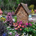 2019士林官邸菊展，主題是「樂在菊中」，【早點回家展區】有許多設計美麗的家園，繽紛花朵綻放，芬芳滿園。
