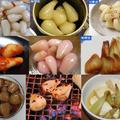 「ラッキョウ」（rakkyō）譯成蕗蕎，日式醃漬蕗蕎的方法有糖醋、紅酒、味噌、醬油、辣味、梅漬等多種，最下方還可用鐵架烤來吃，搭上豆腐當配菜吃