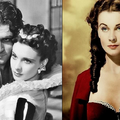 Vivien Leigh 左: 1937英國片《英倫浩劫》(Fire Over England), 伊莉莎白一世對抗西班牙無敵艦隊, 兩人分飾女王的臣子與侍女  右: 1939 《亂世佳人》
