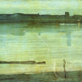 美國印象派大師 James McNeill Whistler 的1871年畫作 "Nocturne In Blue And Green of the Thames at Chelsea" ("切爾西泰晤士河的藍綠小夜曲")