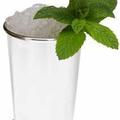 mint julep in a pewter cup