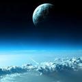 雪地的星球山頭
不是雲海, 是雪地, 這星球是蝦米東東?  月球?