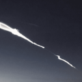 火箭引擎釋放的超音速尾氣爆震波