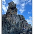 巍峨高聳的岩壁
是攀岩者的最愛
而攝影者專注的
則是岩縫中的小黃花 - 岩大戢