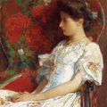 poboh____The Victorian Chair 1906, Frederick Childe Hassam.American Impressionist painter, (1859-1935)