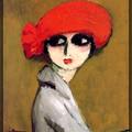 "Le Coquelicot".(The Corn Poppy).(1919)_ by Kees van Dongen.1877-1968.Dutch-French painter_ Museum of Fine Arts/Houston