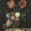 Still Life with Flowers by Nicolaes Lachtropius, 1667, Museum of the Netherlands