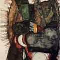 Two Girls on a Fringed Blanket, ____Egon Schiele