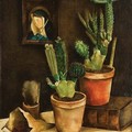  cactus in visual art____Maurice Brocas (Belgian, 1892 - 1948) Natur mort au cactus