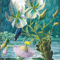 Karl Axel Pehrson (Swedish, 1921‑2005), Catharina Nymphaeoidea. Acrylic on canvas, 
