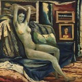 Seaed Nude. Daniel O'Neill (Irish, 1920-1974)____Books and Art