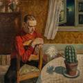 Gustaf Carlström (Swedish, 1896 - 1964) Blooming cactus, 1929