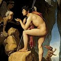 伊底帕斯解開斯芬克斯的謎語，讓·奧古斯特·多米尼克·安格爾所繪，約1805年
