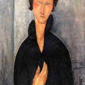 Expressionism____Woman with Blue Eyes, 1918, Amedeo Modigliani