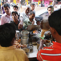 Tea stall on Lindsay Street, Kolkata, India