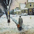 John Philip Falter (1910–1982), Snowy Ambush, 1959, Oil on board.