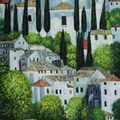 Church in Cassone (Landscape With Cypress) ~ Gustav Klimt