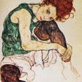 Egon Schiele, Donna seduta - La moglie dell’artista, 1917