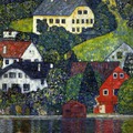 Houses at Unterach on the Attersee, 1916, Gustav 