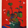 'Begonia' / ベゴニア (a ca. 1965-1975 colour lithograph) by Kyohei Inukai