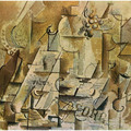 Still Life with a Bunch of Grapes via Georges Braque
Size: 73x60 cm
https://cubism-art.tumblr.com/archive