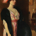 Fire Opals (aka Lady in Furs - Portrait of Mrs. Searle) by Childe Hassam, 1912 