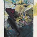 銀版正片 / 手工上色 / 廣告顏料 Saul Leiter (American, 1923-2013), Nude study, 1950s-70s, hand colored 1990s. Gouache on silver print photograph,