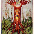 hinducosmos:  Vishnu Brahma World Tree – Gita 15.1 The Upside Down Banyan Tree Hindu Print Kalyan (Hindi magazine) Gita Press, Gorakhpur.