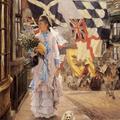 A Fete Day at Brighton (Naval flags of various European nations seen In background), 1875____James Tissot