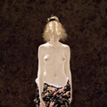 Walking Nude with Floral Drape ////neil R O D G E R