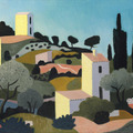 Jean Hugo (France 1894-1984) / Paysage avec des arbres / oil on canvas 63.5 x 78.7 cm 
https://forevernoon.tumblr.com/archive