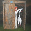 Siberian Crane Naeemeh Naeemaei, 2011 From the series Dreams Before Extinction Acrylic and oil on canvas
