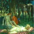 Exotic Painting____Resting Amazons by the German Theodor Baierl (1881–1932)