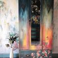 Magical Homesteads____Beautifully painted Art Deco armoire.